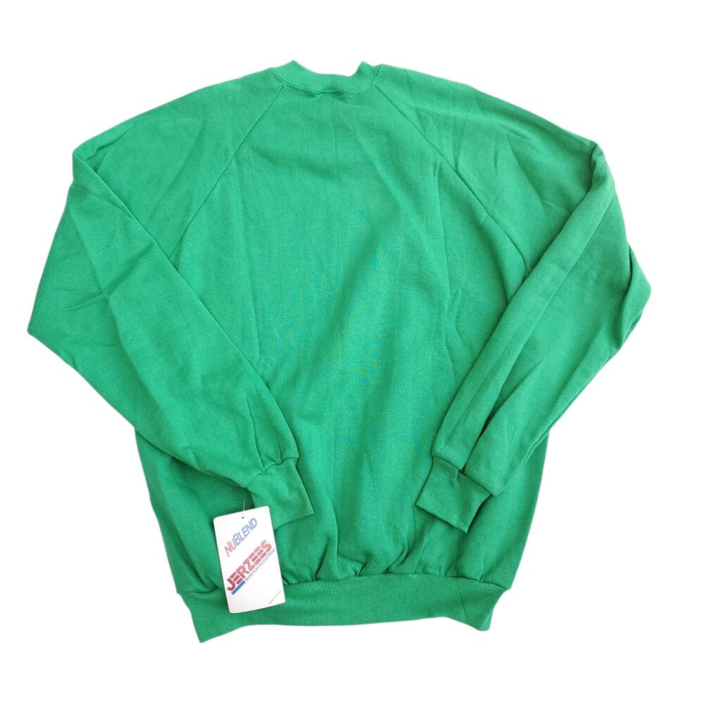 Vintage Jerzees Green Eagle Embellished Sweatshirt Crew Neck Deadstock NWT Sz XL - Picture 6 of 10